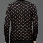 Men’s Trendy Print Long Sleeve Slim Fit Pullover