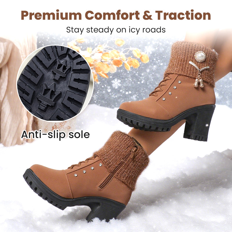 👢High-quality women's boots-Women's Thick Warm Chunky Heel Boots🔥HOT SALE-50% OFF