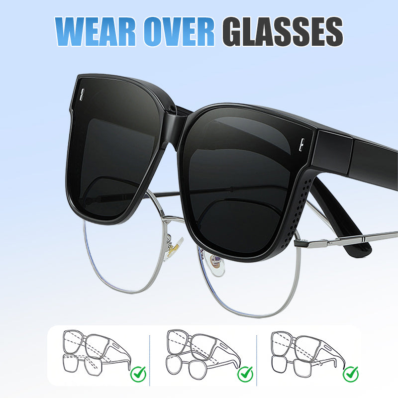 😎 Foldable Over-Glasses Sunglasses – Anti-Glare for Driving 🚗☀️