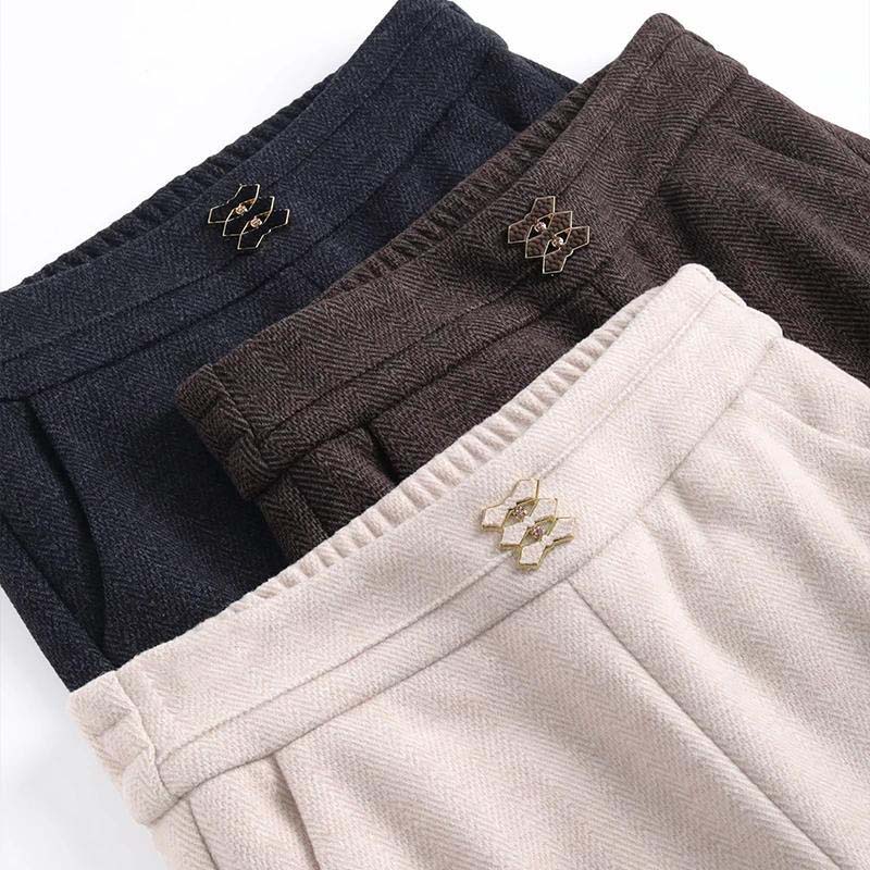 Women's High-Waisted Slim-Fit Slightly Flared Pants