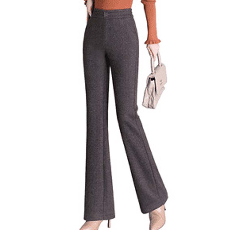 Women's High-Waisted Slim-Fit Slightly Flared Pants