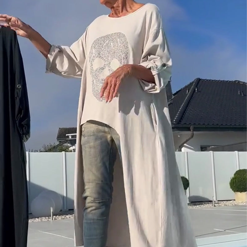 Women’s Stylish Top with Asymmetrical Hem