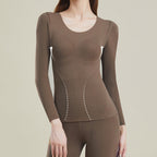 Women's Thermal Underwear Set with Shelf Bra