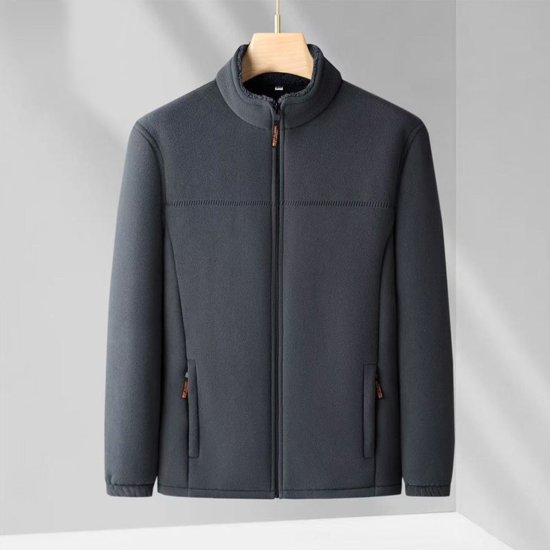 Men's Minimalist Winter Zipper Fleece Jacket (with Pockets)