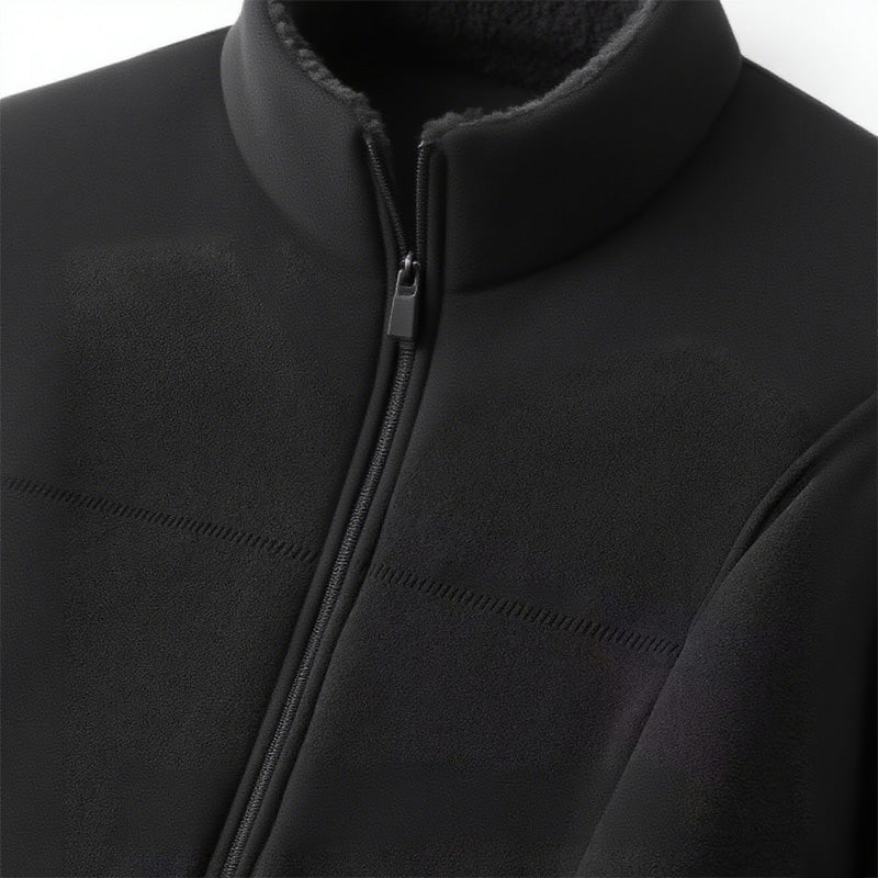 Men's Minimalist Winter Zipper Fleece Jacket (with Pockets)