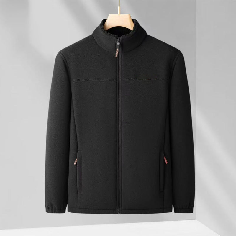 Men's Minimalist Winter Zipper Fleece Jacket (with Pockets)