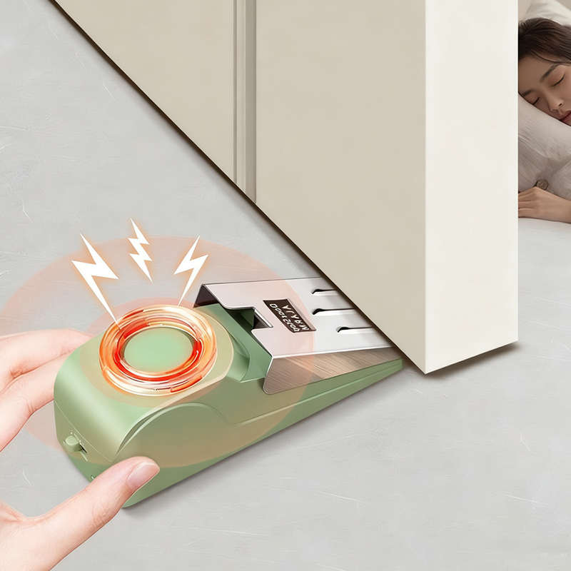 Door Stopper Alarm with Sound & Light Alert for Home & Travel