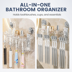 Multi-Function Wall-Mounted Toothbrush Holder