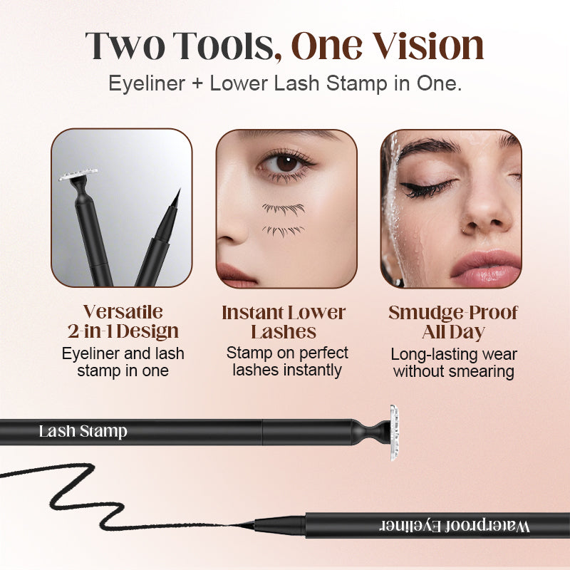 ✨2-in-1 Waterproof Eyeliner and Lash Stamp