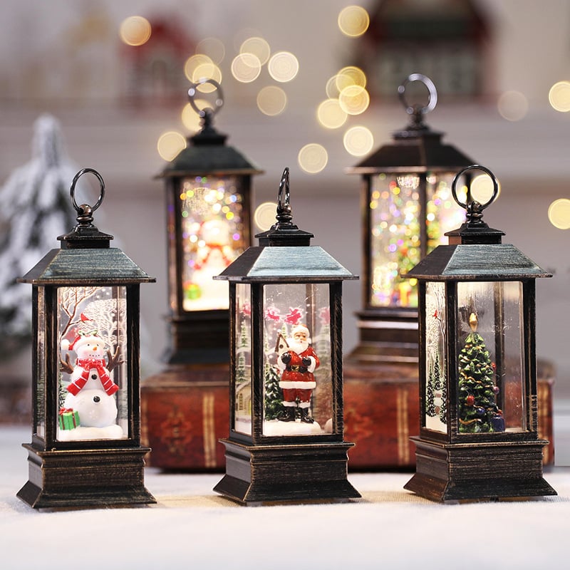 ✨ Kerst LED Kristallen Lantaarn – Magische Sneeuwvlok Effect, Draadloos & Meerdere Verlichtingsmodi (Kerstsfeer in Elke Kamer!)
