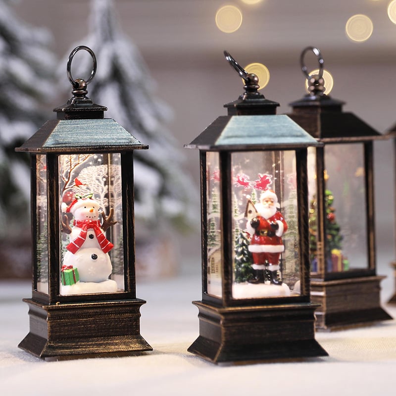 ✨ Kerst LED Kristallen Lantaarn – Magische Sneeuwvlok Effect, Draadloos & Meerdere Verlichtingsmodi (Kerstsfeer in Elke Kamer!)
