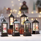 ✨ Kerst LED Kristallen Lantaarn – Magische Sneeuwvlok Effect, Draadloos & Meerdere Verlichtingsmodi (Kerstsfeer in Elke Kamer!)