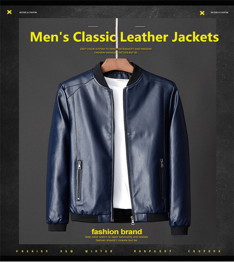 Men's Classic Luxury Imperial-Style Leather Jacket👑