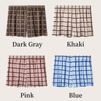 Men's 100% Cotton Plaid Antibacterial Relaxed-Fit Boxer Briefs