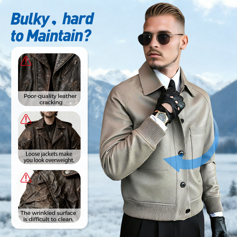 ⏰2026 High-End Bespoke💥💥Men's Classic Faux Leather Jacket