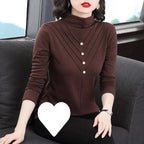 Women's Half-High Neck Pearl Long-Sleeve Base Layer