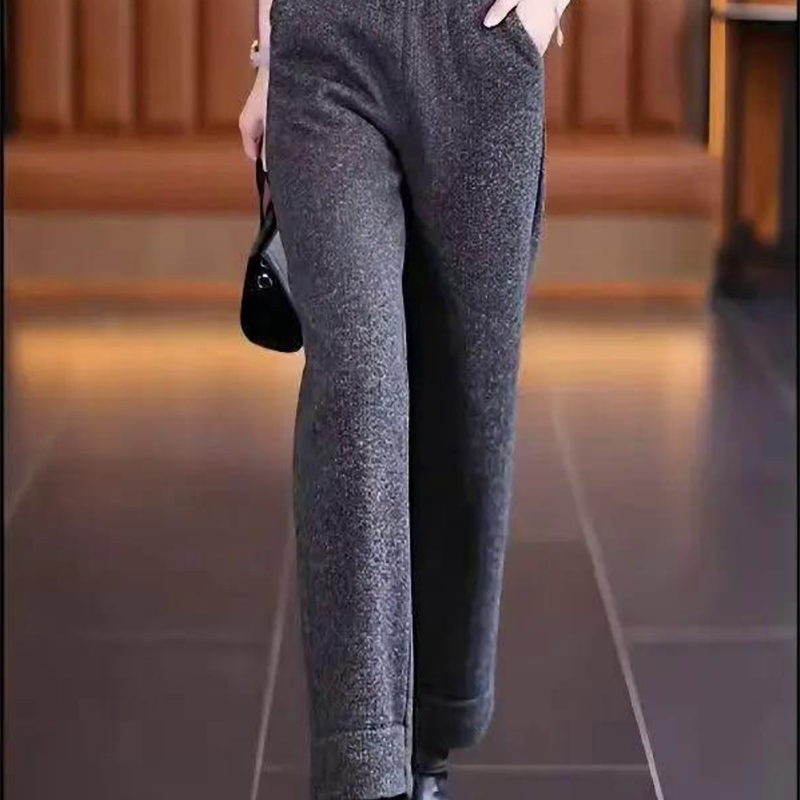 Women's Casual High-Waist Straight-Leg Pants