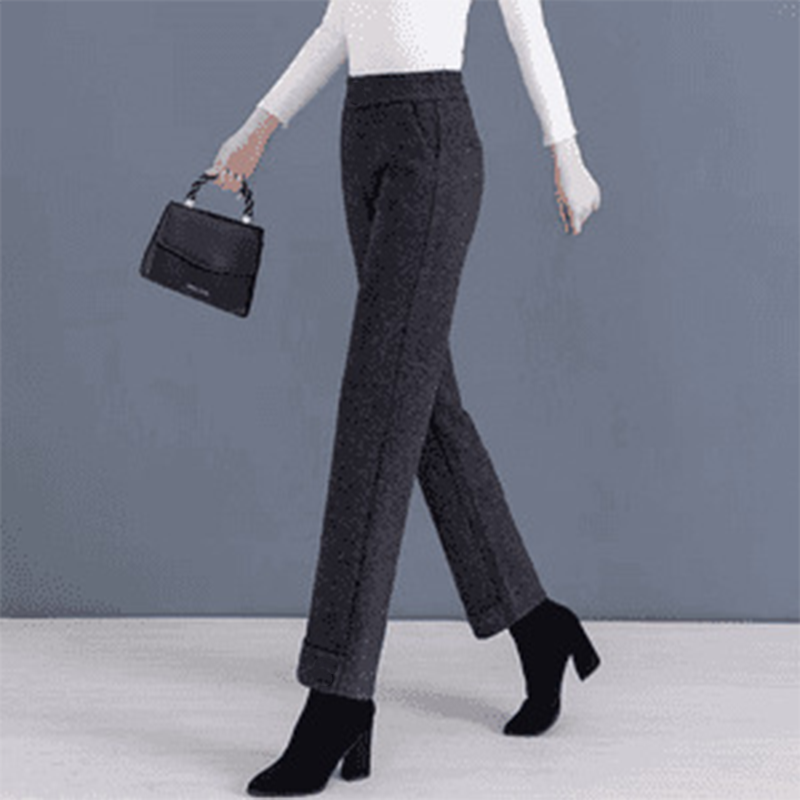 Women's Casual High-Waist Straight-Leg Pants