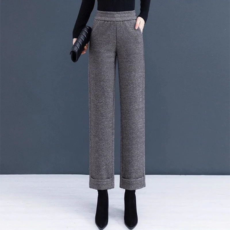 Women's Casual High-Waist Straight-Leg Pants