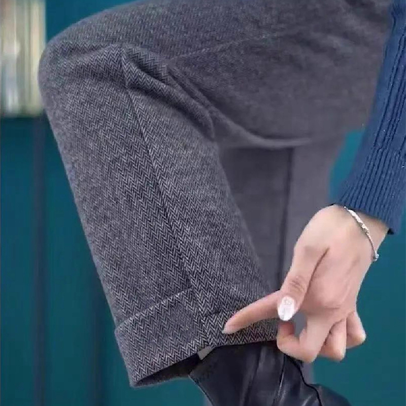 Women's Casual High-Waist Straight-Leg Pants