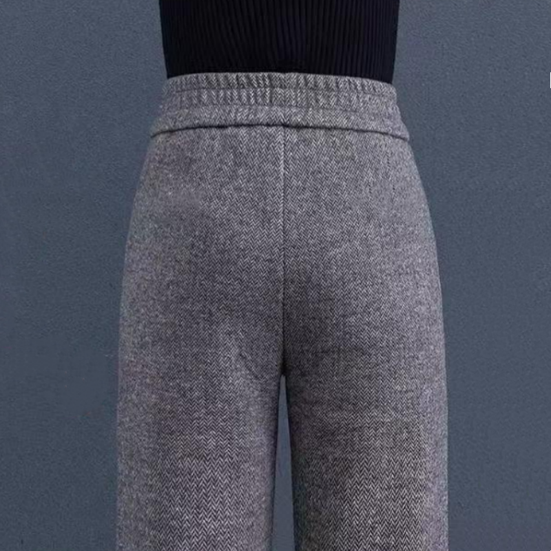 Women's Casual High-Waist Straight-Leg Pants