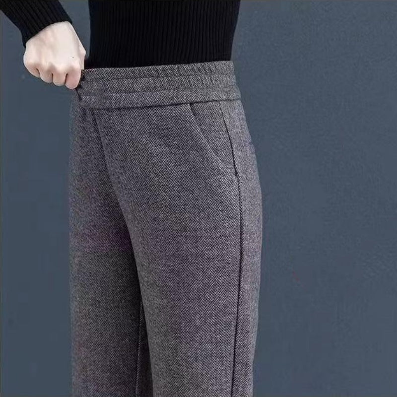Women's Casual High-Waist Straight-Leg Pants