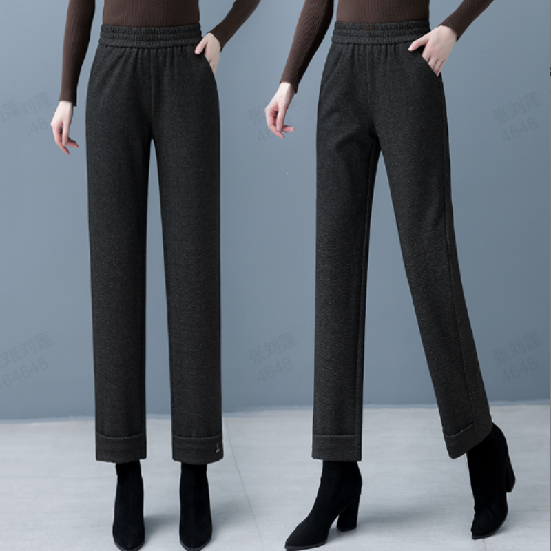 Women's Casual High-Waist Straight-Leg Pants