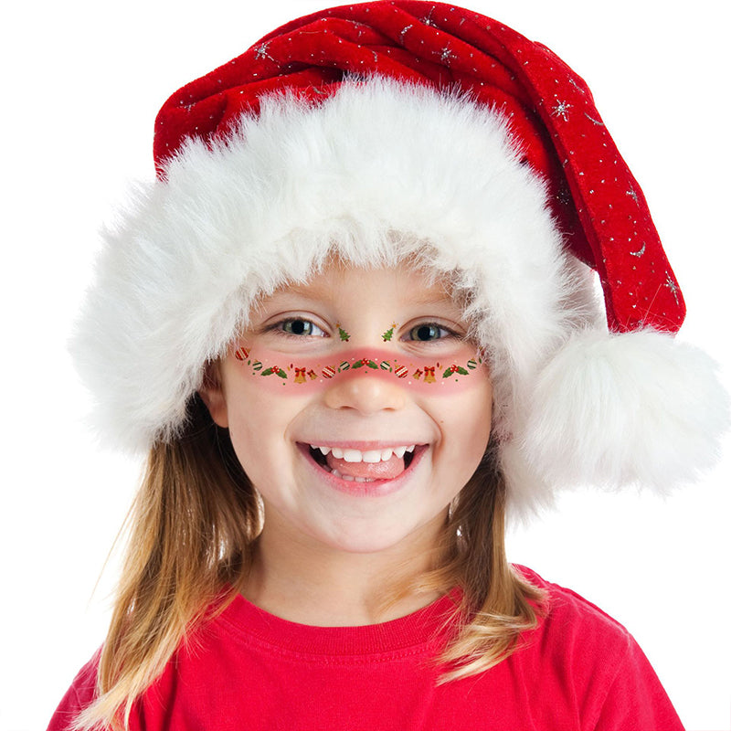 📢📢50  % OFF !!✨12 Sheets Christmas Temporary Face Tattoos for Kids