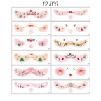 📢📢50  % OFF !!✨12 Sheets Christmas Temporary Face Tattoos for Kids