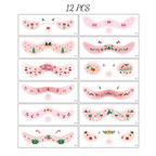 📢📢50  % OFF !!✨12 Sheets Christmas Temporary Face Tattoos for Kids