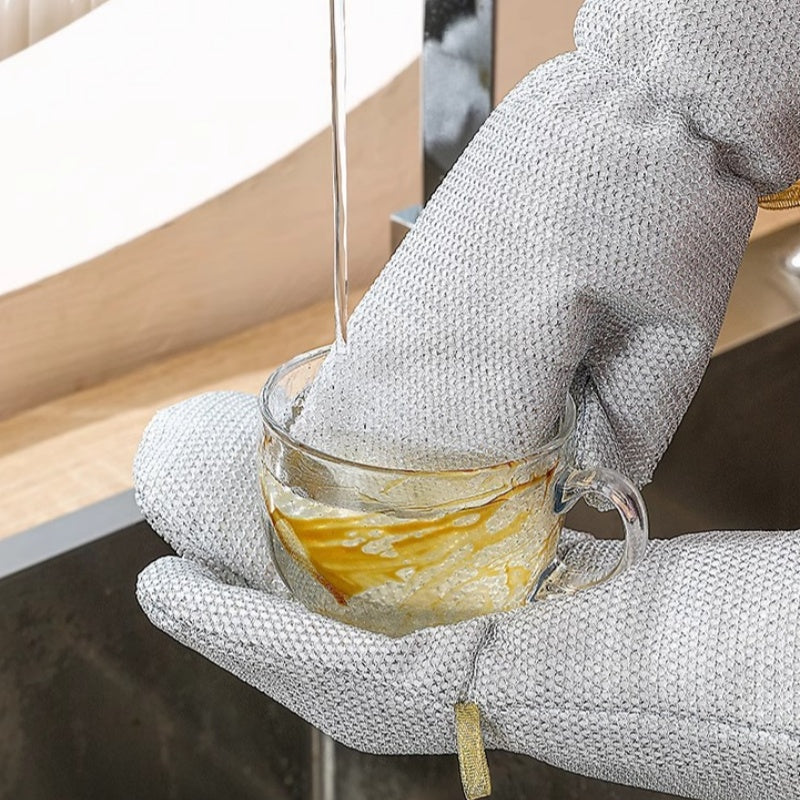 📢📢50 % OFF !!⏰Multipurpose Non-Scratch Wire Dishwashing Gloves