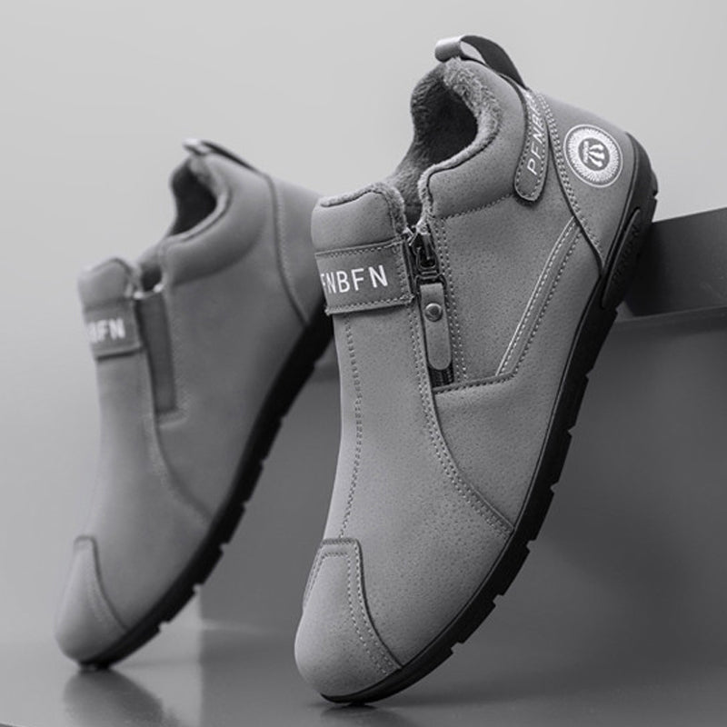 👞Men's Front-Zip Fashionable Warm Boots