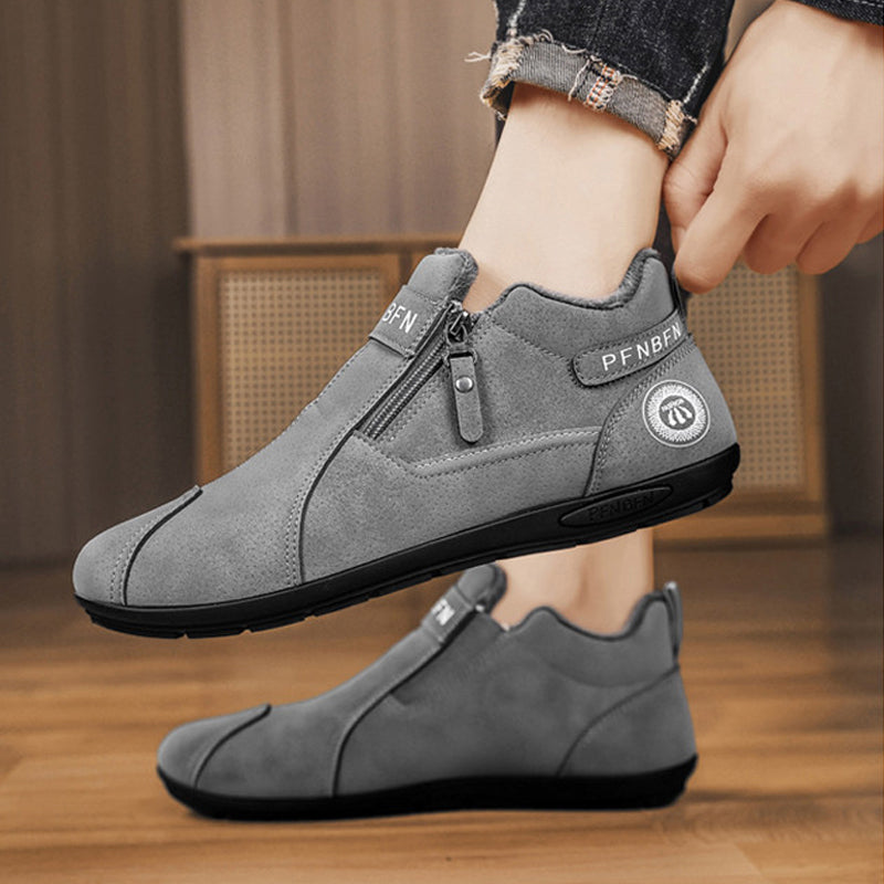 👞Men's Front-Zip Fashionable Warm Boots