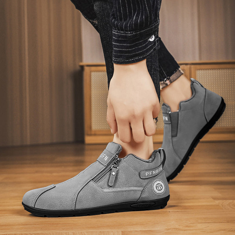 👞Men's Front-Zip Fashionable Warm Boots