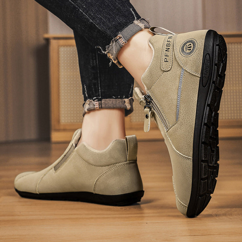 👞Men's Front-Zip Fashionable Warm Boots