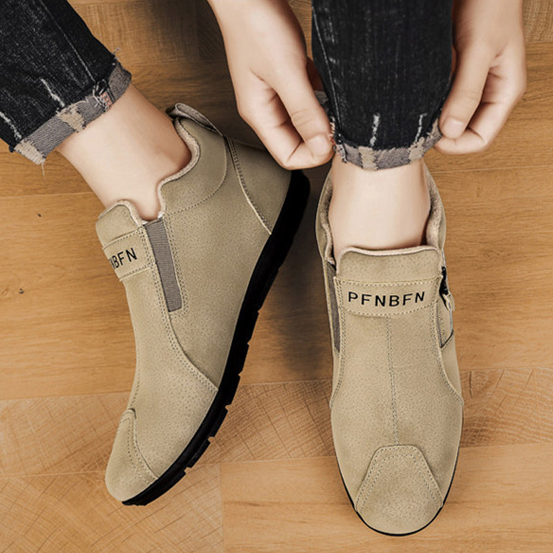 👞Men's Front-Zip Fashionable Warm Boots