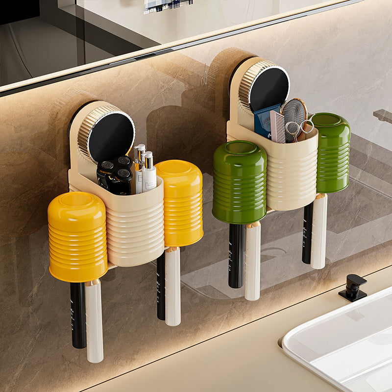 Multi-Functional Drill-Free Suction Cup Toothbrush Holder