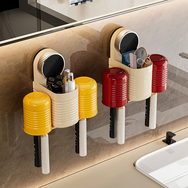 Multi-Functional Drill-Free Suction Cup Toothbrush Holder