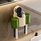 Multi-Functional Drill-Free Suction Cup Toothbrush Holder