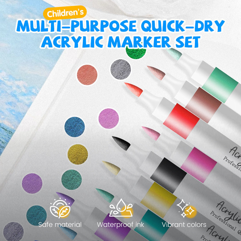 🌀 50% OFF NOW! 🎉Multi-Purpose Quick-Dry Acrylic Marker Set