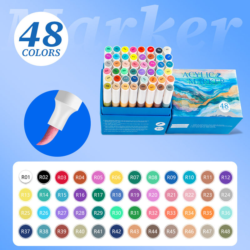 🌀 50% OFF NOW! 🎉Multi-Purpose Quick-Dry Acrylic Marker Set