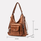Women's Convertible Multi-Pocket Genuine Leather Shoulder Bag👜