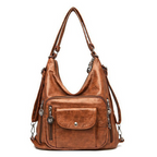 Women's Convertible Multi-Pocket Genuine Leather Shoulder Bag👜