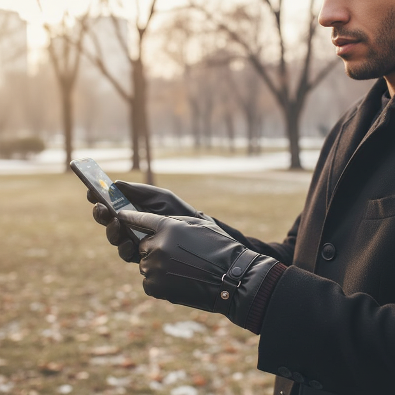 Today's Flash Sale⚡ Buy 2 Get 1 Free🎁Windproof Touchscreen Warm Leather Gloves