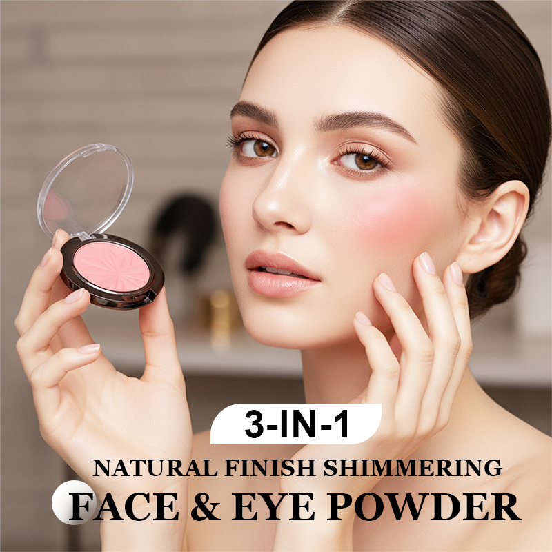 Today's Flash Sale⚡ Buy 1 Get 1 Free💖BelleGlow®Natural Finish Shimmering Face & Eye Powder