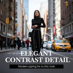 Women's High-Neck Tops & Wide-Leg Pants 2-Piece Set