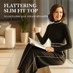 Women's High-Neck Tops & Wide-Leg Pants 2-Piece Set