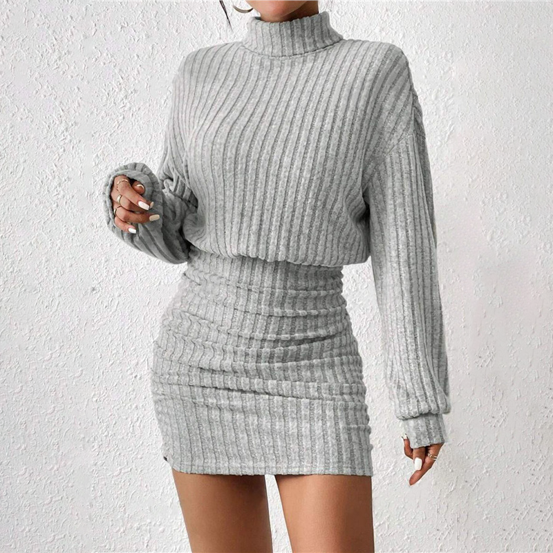 【Cumulative Sales: 99.99 million+】💥Women's Ruched Knit Bodycon Dress