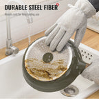 Steel Wool Cleaning Gloves with Warm Lining