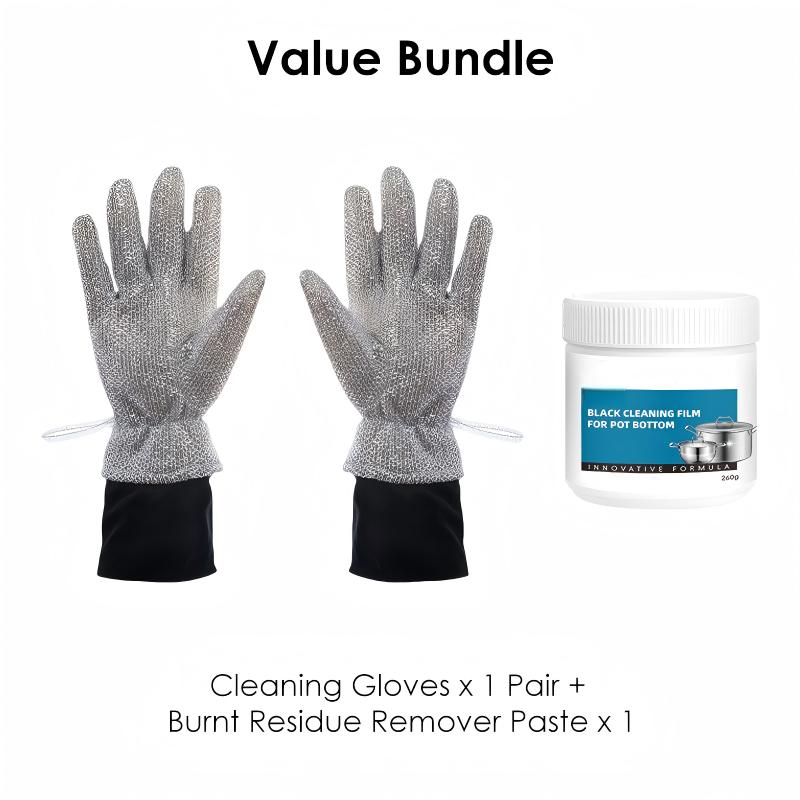 Steel Wool Cleaning Gloves with Warm Lining